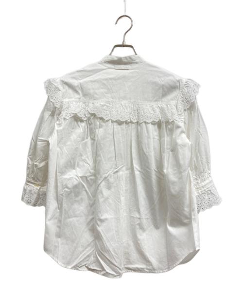 THE SHINZONE（ザ シンゾーン）THE SHINZONE (ザ シンゾーン) コットンフリルブラウス ホワイト サイズ:ＦＲＥＥの古着・服飾アイテム