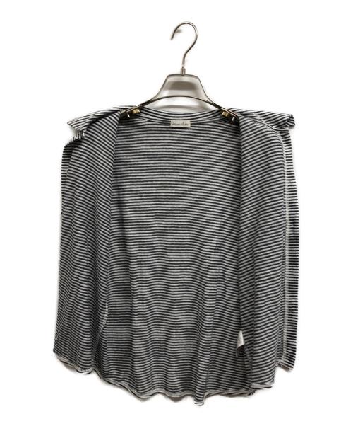 STEVEN ALAN（スティーブンアラン）STEVEN ALAN (スティーブンアラン) ボーダーシャツカーディガン ホワイト×ブラック サイズ:FREEの古着・服飾アイテム