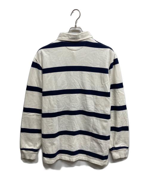 POLO RALPH LAUREN（ポロ・ラルフローレン）POLO RALPH LAUREN (ポロ・ラルフローレン) ラガーシャツ ホワイト×ネイビー サイズ:XLの古着・服飾アイテム
