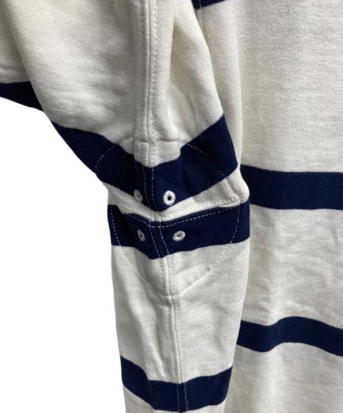 POLO RALPH LAUREN（ポロ・ラルフローレン）POLO RALPH LAUREN (ポロ・ラルフローレン) ラガーシャツ ホワイト×ネイビー サイズ:XLの古着・服飾アイテム