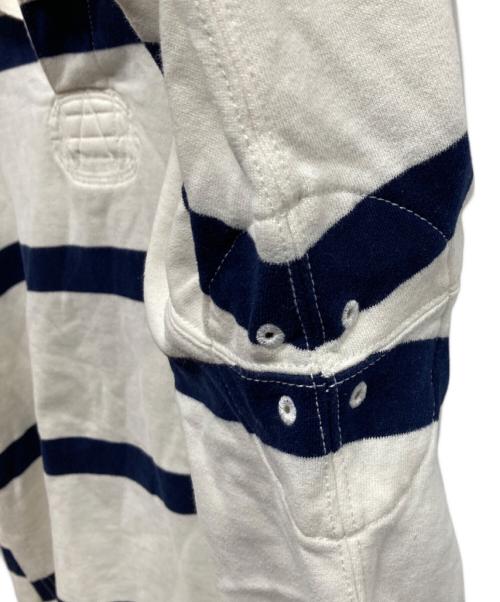 POLO RALPH LAUREN（ポロ・ラルフローレン）POLO RALPH LAUREN (ポロ・ラルフローレン) ラガーシャツ ホワイト×ネイビー サイズ:XLの古着・服飾アイテム
