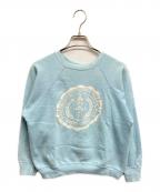 Championチャンピオン）の古着「70s カレッジロゴ ラグランスウェット」｜ブルー