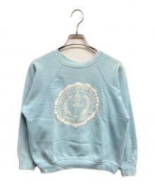 Champion（チャンピオン）の古着「70s カレッジロゴ ラグランスウェット」｜ブルー
