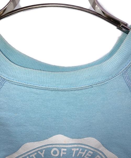 Champion（チャンピオン）Champion (チャンピオン) 70s カレッジロゴ ラグランスウェット ブルー サイズ:Mの古着・服飾アイテム