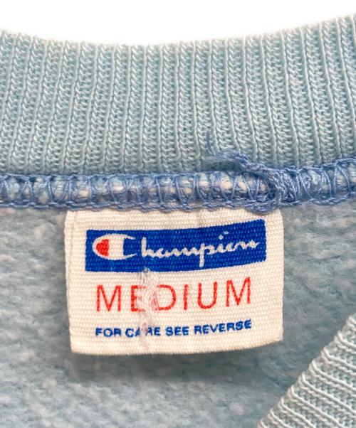 Champion（チャンピオン）Champion (チャンピオン) 70s カレッジロゴ ラグランスウェット ブルー サイズ:Mの古着・服飾アイテム