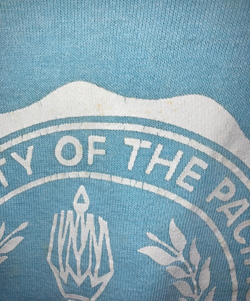 Champion（チャンピオン）Champion (チャンピオン) 70s カレッジロゴ ラグランスウェット ブルー サイズ:Mの古着・服飾アイテム