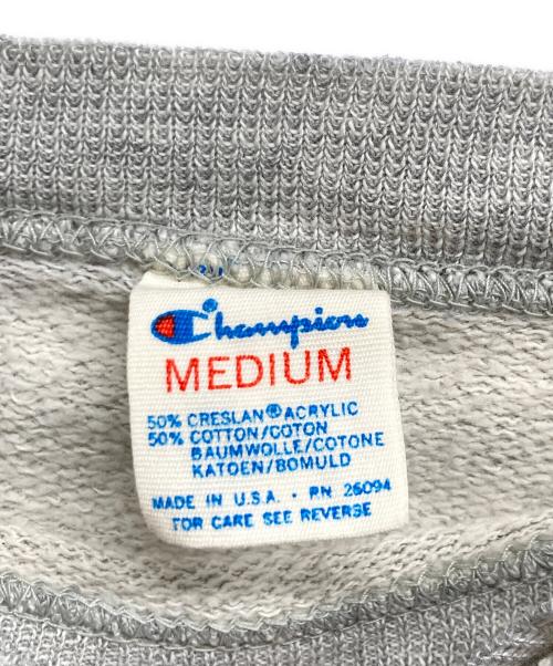 Champion（チャンピオン）Champion (チャンピオン) 80s プリント ラグランスウェット グレー サイズ:Mの古着・服飾アイテム