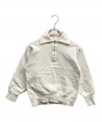 Championチャンピオン）の古着「60s USA製 ハーフジップスウェット」｜ホワイト