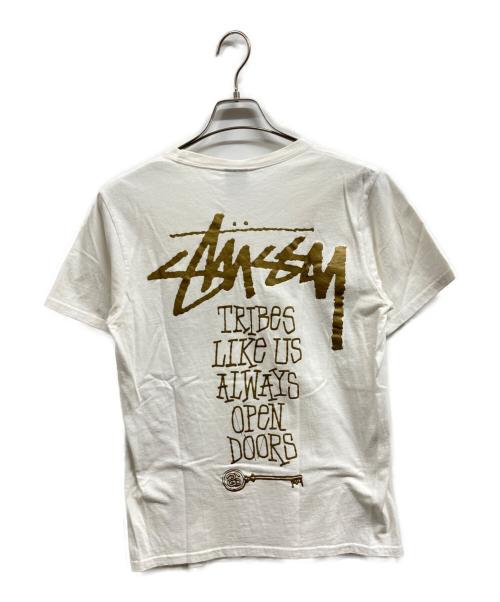 stussy（ステューシー）stussy (ステューシー) ロゴプリントTシャツ/stussyTシャツ ホワイト サイズ:Lの古着・服飾アイテム