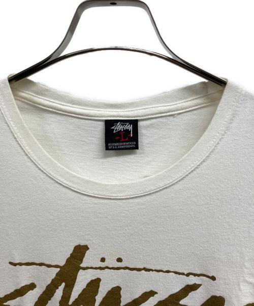 stussy（ステューシー）stussy (ステューシー) ロゴプリントTシャツ/stussyTシャツ ホワイト サイズ:Lの古着・服飾アイテム