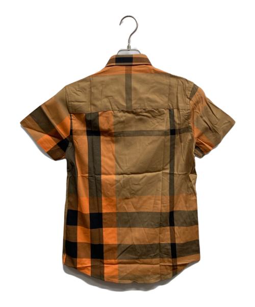 BURBERRY LONDON（バーバリーロンドン）BURBERRY LONDON (バーバリーロンドン) 半袖チェックシャツ ブラウン サイズ:Mの古着・服飾アイテム