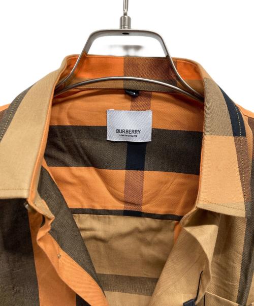BURBERRY LONDON（バーバリーロンドン）BURBERRY LONDON (バーバリーロンドン) 半袖チェックシャツ ブラウン サイズ:Mの古着・服飾アイテム