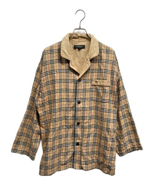 BURBERRY LONDON（バーバリーロンドン）BURBERRY LONDON (バーバリーロンドン) ノヴァチェック パジャマシャツ ベージュ サイズ:Lの古着・服飾アイテム