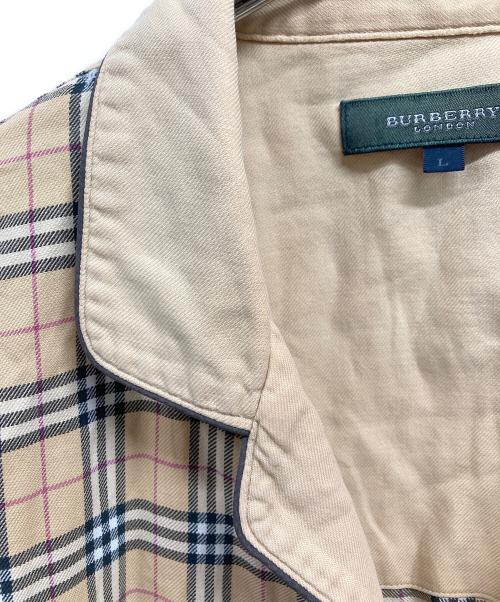 BURBERRY LONDON（バーバリーロンドン）BURBERRY LONDON (バーバリーロンドン) ノヴァチェック パジャマシャツ ベージュ サイズ:Lの古着・服飾アイテム