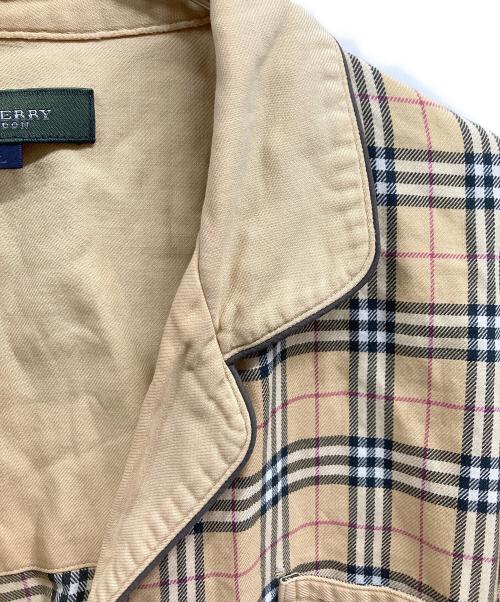 BURBERRY LONDON（バーバリーロンドン）BURBERRY LONDON (バーバリーロンドン) ノヴァチェック パジャマシャツ ベージュ サイズ:Lの古着・服飾アイテム