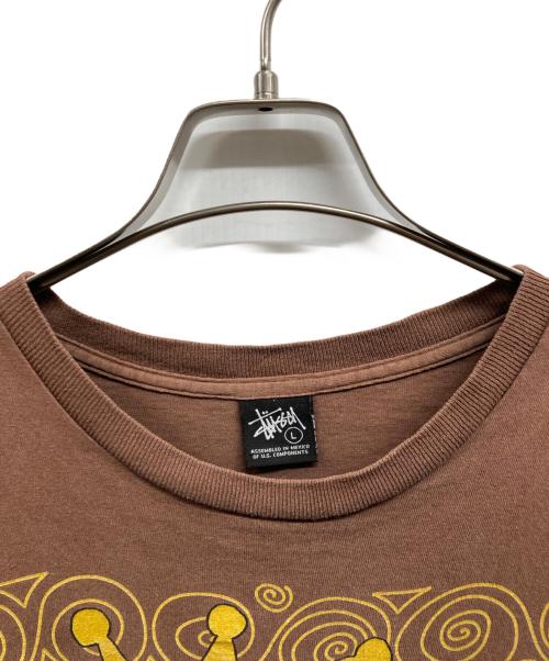 stussy（ステューシー）stussy (ステューシー) 00s crown kid Tシャツ ブラウン サイズ:Lの古着・服飾アイテム