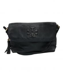 TORY BURCH（トリーバーチ）の古着「レザーショルダーバッグ」｜ネイビー
