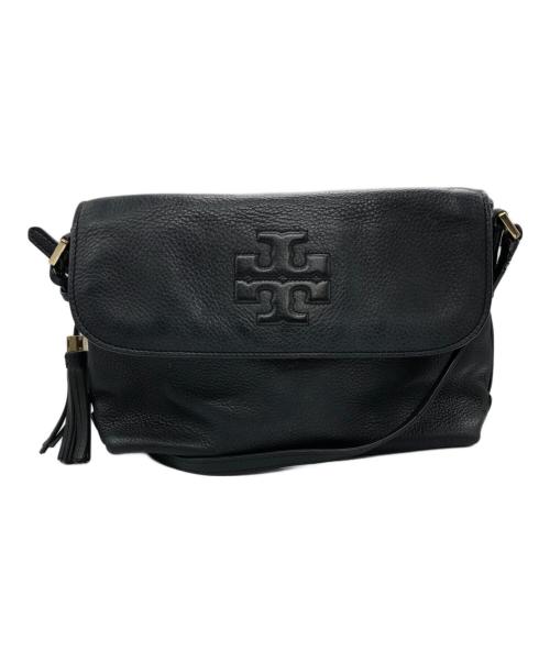TORY BURCH（トリーバーチ）TORY BURCH (トリーバーチ) レザーショルダーバッグ ネイビーの古着・服飾アイテム