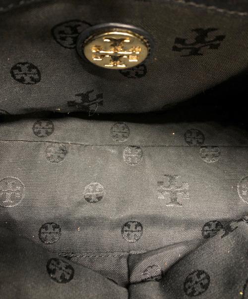 TORY BURCH（トリーバーチ）TORY BURCH (トリーバーチ) レザーショルダーバッグ ネイビーの古着・服飾アイテム