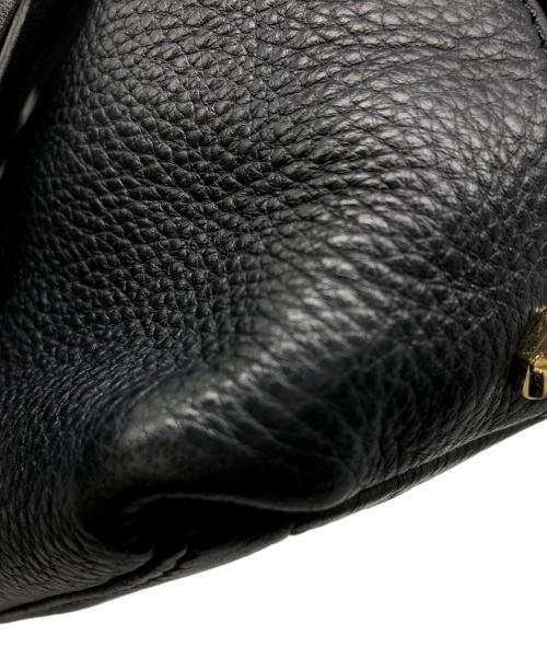 TORY BURCH（トリーバーチ）TORY BURCH (トリーバーチ) レザーショルダーバッグ ネイビーの古着・服飾アイテム