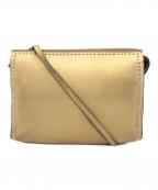 J&M DAVIDSONジェイ＆エム デヴィッドソン）の古着「スタッズデザインスウェードショルダーバッグ」｜ベージュ