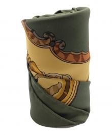 HERMES（エルメス）の古着「copeaux シルクスカーフ」｜ベージュ×カーキ