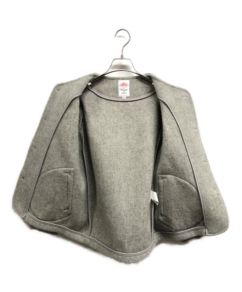 DANTON（ダントン）DANTON (ダントン) ウールモッサーノーカラーコート グレー サイズ:36の古着・服飾アイテム