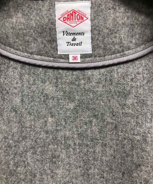 DANTON（ダントン）DANTON (ダントン) ウールモッサーノーカラーコート グレー サイズ:36の古着・服飾アイテム