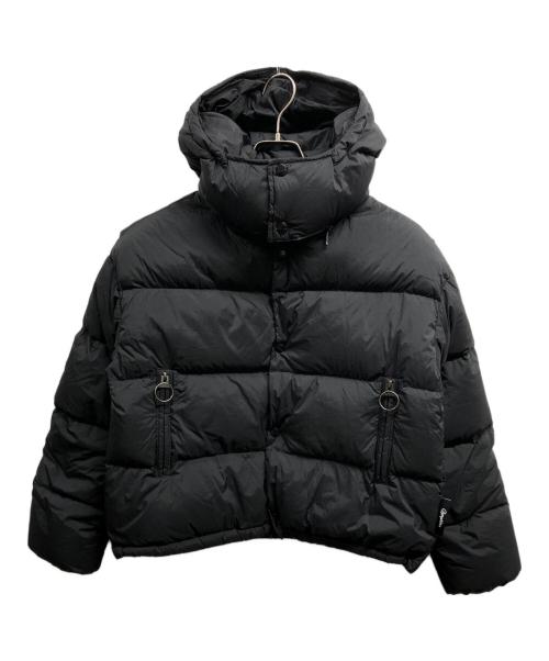 Gymphlex（ジムフレックス）Gymphlex (ジムフレックス) ホワイトグース フード付き ショート ダウンジャケット ブラック サイズ:12の古着・服飾アイテム