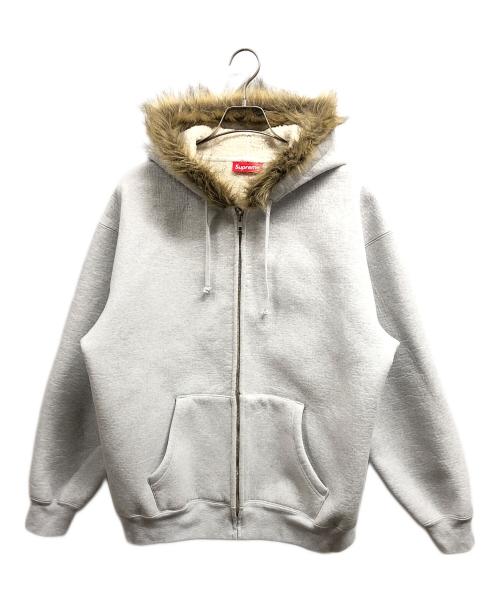 SUPREME（シュプリーム）Supreme (シュプリーム) Faux Fur Zip Up Hooded Sweatshirt アッシュグレー サイズ:Lの古着・服飾アイテム