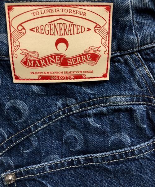 MARINE SERRE（マリーンセル）marine serre (マリーンセル) オールオーバームーンプリントミニスカート ブルー サイズ:36の古着・服飾アイテム