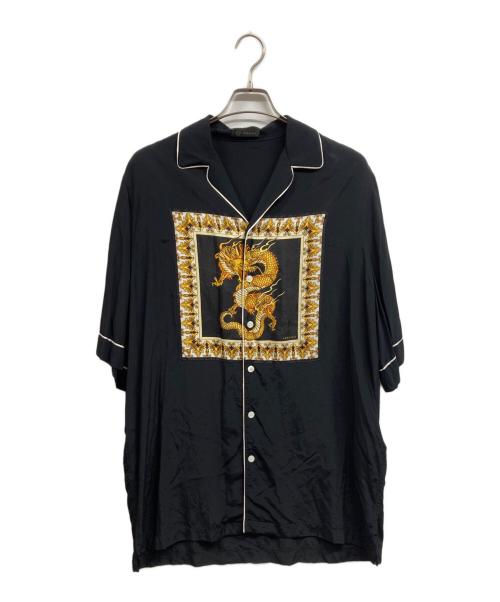 VERSACE（ヴェルサーチェ）VERSACE (ヴェルサーチェ) ドラゴン柄シャツ ブラック サイズ:40の古着・服飾アイテム