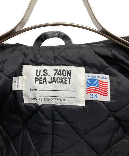 Schott（ショット）Schott (ショット) Pコート ブラック サイズ:34の古着・服飾アイテム