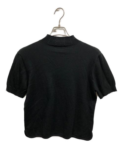 LEONARD SPORT（レオナール スポーツ）LEONARD SPORT (レオナール スポーツ) 花柄半袖ニット ブラック サイズ:Mの古着・服飾アイテム