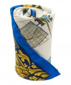 HERMESエルメス）の古着「JUNQUES ET SAMPANS シルクスカーフ」｜ブルー