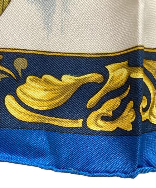 HERMES（エルメス）HERMES (エルメス) JUNQUES ET SAMPANS シルクスカーフ ブルーの古着・服飾アイテム