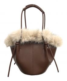 Snidel（スナイデル）の古着「ファーバケットバッグ」｜ブラック