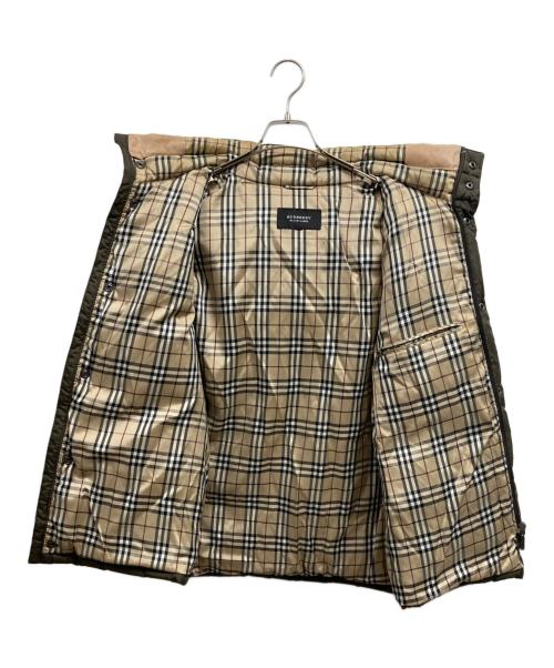 BURBERRY BLACK LABEL（バーバリーブラックレーベル）BURBERRY BLACK LABEL (バーバリーブラックレーベル) ラビットファー付きダウンジャケット カーキ サイズ:Lの古着・服飾アイテム