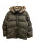 BURBERRY BLACK LABEL（バーバリーブラックレーベル）の古着「ラビットファー付きダウンジャケット」｜カーキ