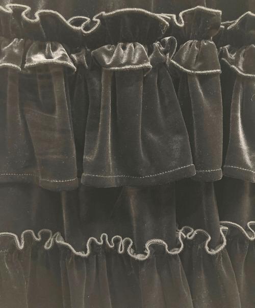 merry jenny（メリージェニー）merry jenny (メリージェニー) コルセットベロアミニワンピース ブラック サイズ:F 未使用品の古着・服飾アイテム