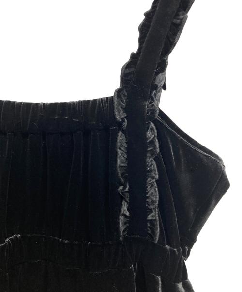 merry jenny（メリージェニー）merry jenny (メリージェニー) コルセットベロアミニワンピース ブラック サイズ:F 未使用品の古着・服飾アイテム