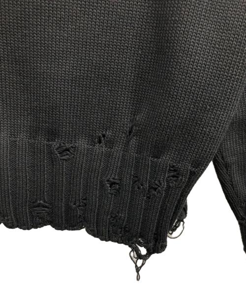 MARNI（マルニ）MARNI (マルニ) 25SS ダメージ加工 ニットパーカー ブラック サイズ:46 未使用品の古着・服飾アイテム