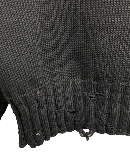 MARNI（マルニ）MARNI (マルニ) 25SS ダメージ加工 ニットパーカー ブラック サイズ:46 未使用品の古着・服飾アイテム
