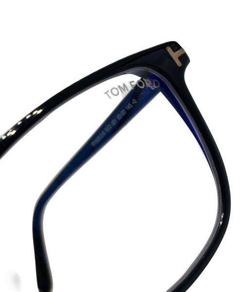 TOM FORD（トムフォード）TOM FORD (トムフォード) ウェリントン ブルーライトカットメガネ ブラック サイズ:52□20 145の古着・服飾アイテム