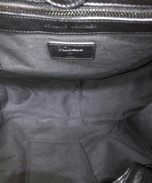 ear PAPILLONNER（イアパピヨネ）ear PAPILLONNER (イアパピヨネ) 猫デザインレザートートバッグ ブラックの古着・服飾アイテム