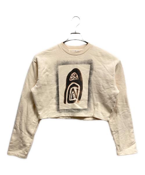 Acne studios（アクネ ストゥディオス）Acne studios (アクネ ストゥディオス) プリントスウェット ベージュ サイズ:XSの古着・服飾アイテム