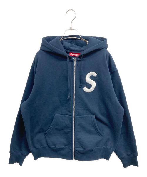 SUPREME（シュプリーム）Supreme (シュプリーム) 24FW S Logo Zip Up Hooded Sweatshirt ネイビー サイズ:Mの古着・服飾アイテム