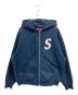 Supreme（シュプリーム）の古着「24FW S Logo Zip Up Hooded Sweatshirt」｜ネイビー