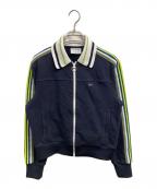 LACOSTEラコステ）の古着「ショルダーニットテーピング ショートトラックジャケット」｜ブラック