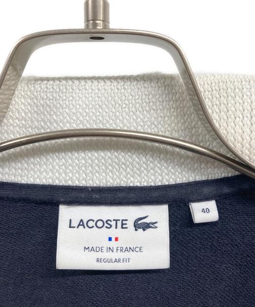 LACOSTE（ラコステ）LACOSTE (ラコステ) ショルダーニットテーピング ショートトラックジャケット ブラック サイズ:40の古着・服飾アイテム